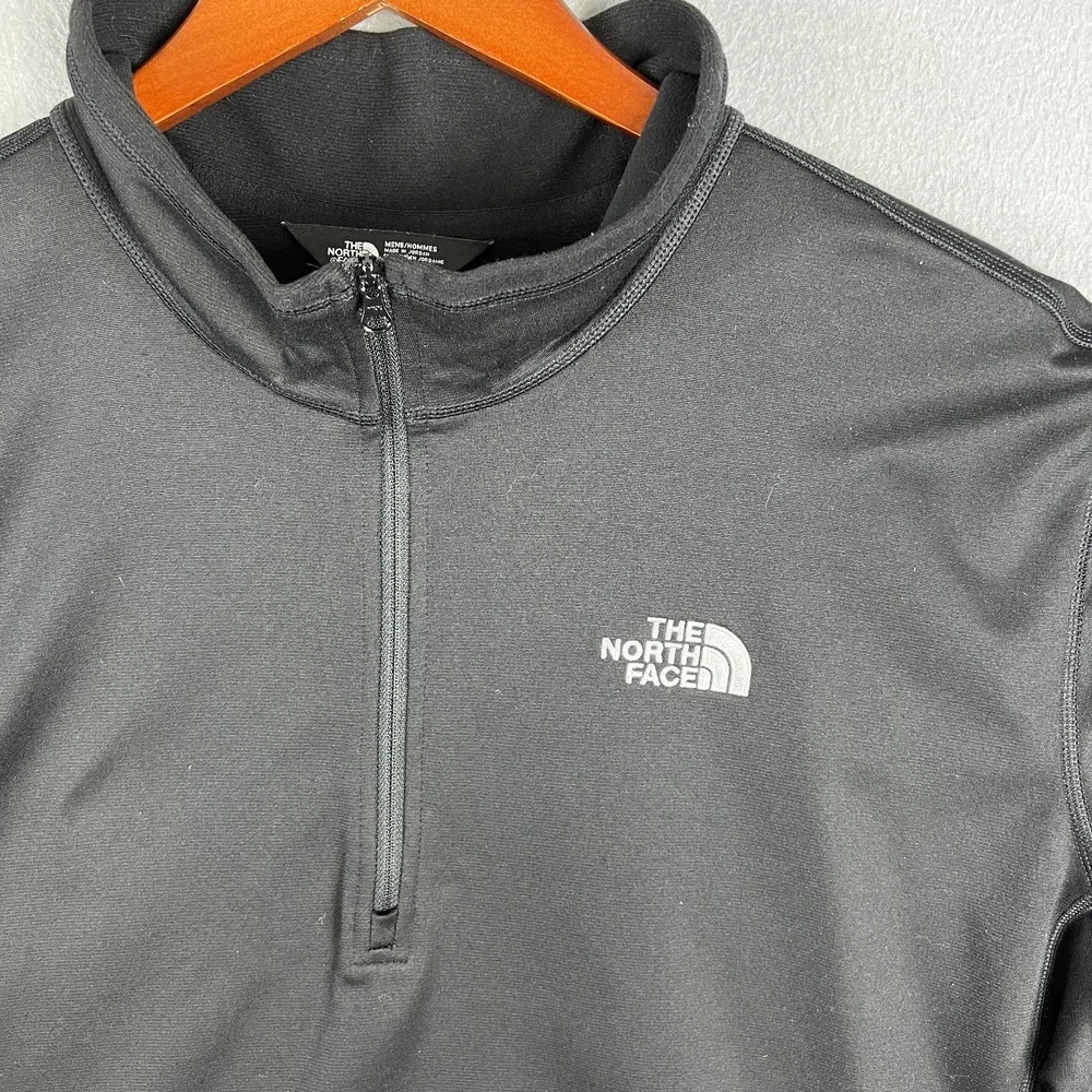 The North Face Tech Glacier 1/4 Zip Mens XXL Black Mid Weight Fleece Outdoors